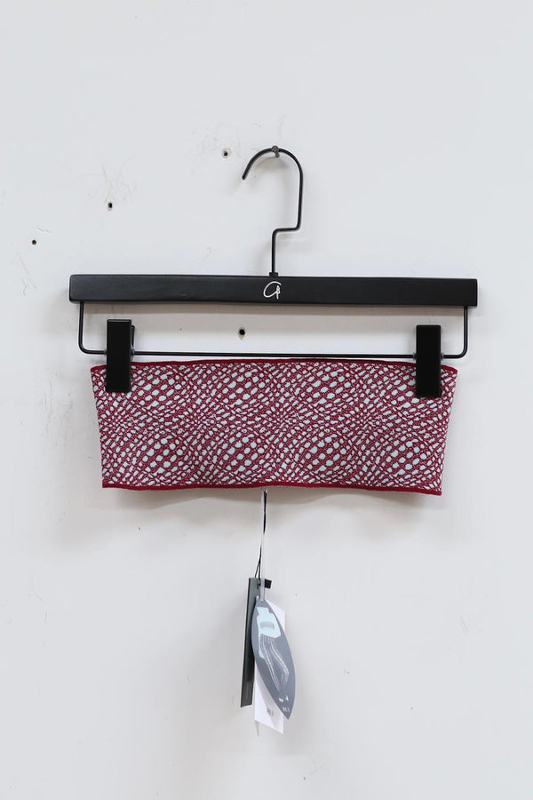 RUI Knitted Jacquard Bandeau RAW22KN09 Merlot&Cyan Crimson & Ice Blue